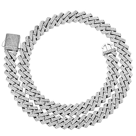 Iced Out Moissanite Cuban Chain