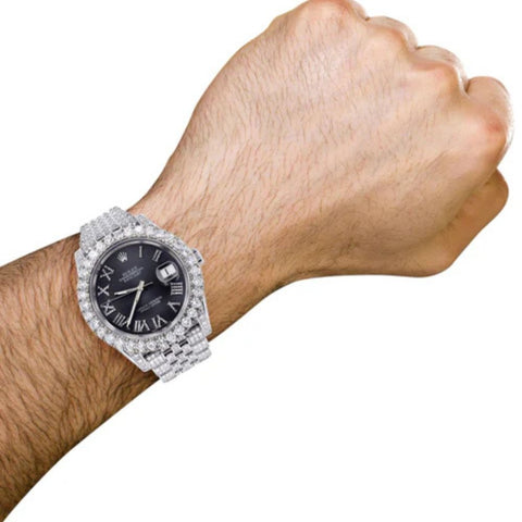 Stainless Steel Luxury Moissanite Handmade Watch