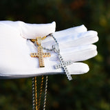 Hip Hop Buss Down Cross Moissanite Pendant