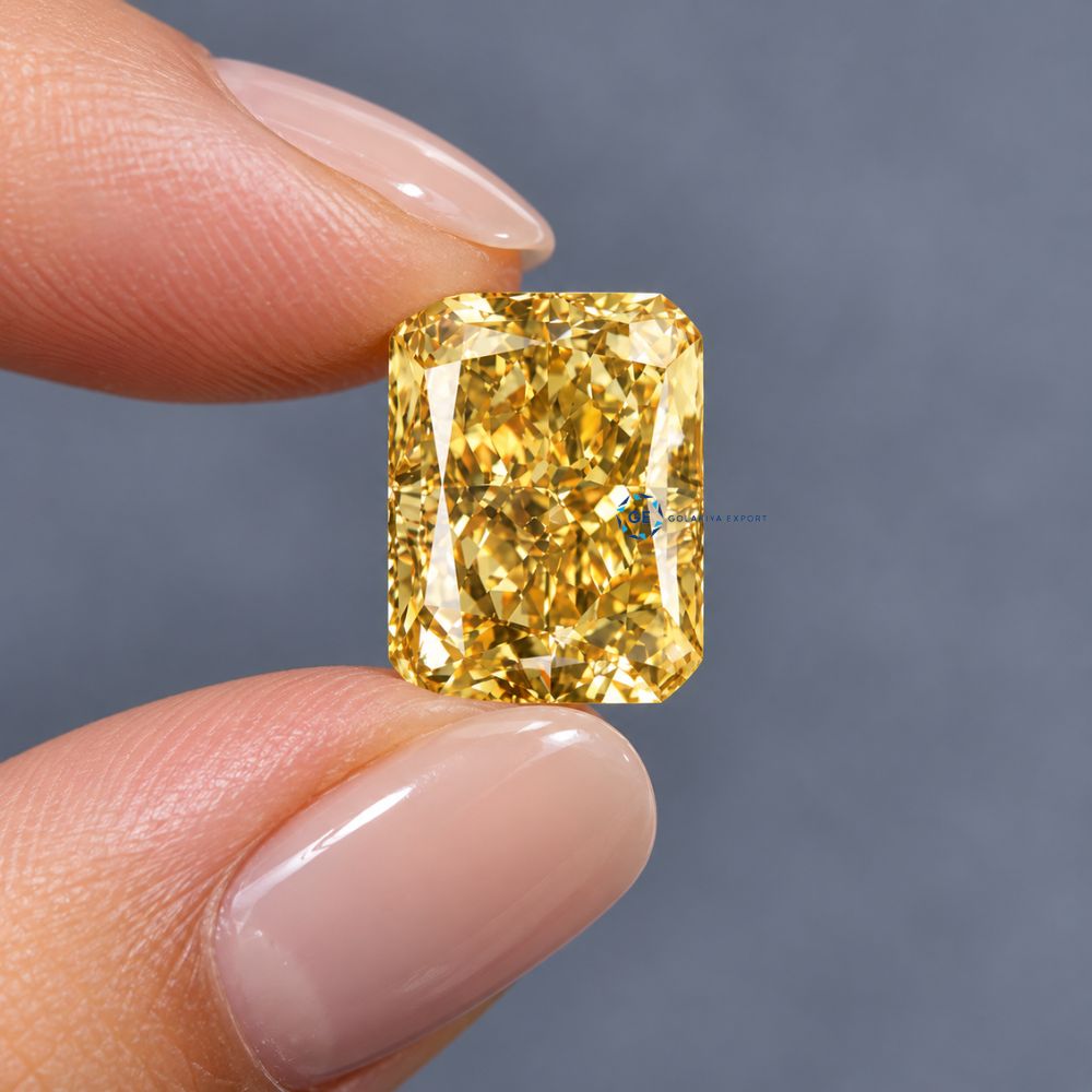 Yellow CVD Lab Grown Diamond, Loose Diamond For Custom Designs