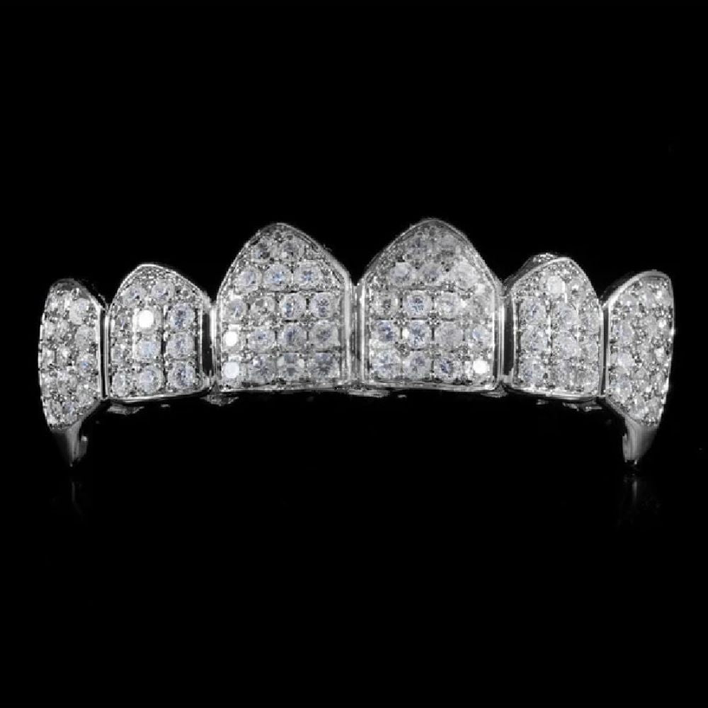 Lab Created Moissanite 925 Sterling Silver Grillz