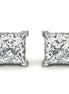 Solitaire Princess Cut Moissanite Stud Earrings For Her