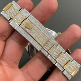 Roman Dial Dayjust Iced Out Men' Watch