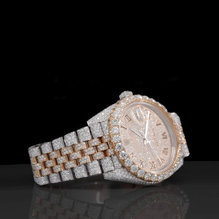 Dual Tone Luxury VVS1 Moissanite Luxury Watch
