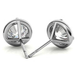 Round Cut Halo Moissanite Earrings For Her