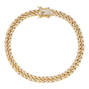 Daily Wear Moissanite Diamond Yellow Tone Men's Bracelet
