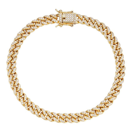 Daily Wear Moissanite Diamond Yellow Tone Men's Bracelet