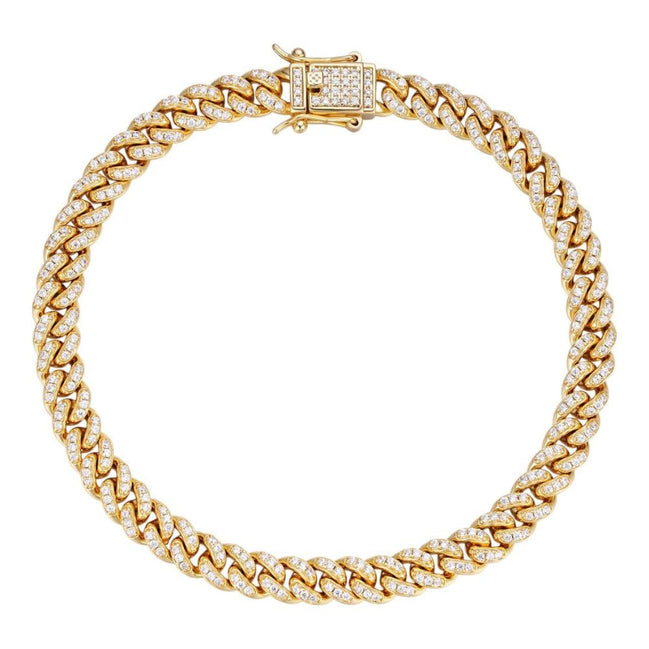 Daily Wear Moissanite Diamond Yellow Tone Men's Bracelet