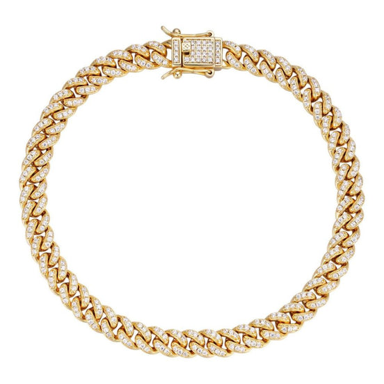 Daily Wear Moissanite Diamond Yellow Tone Men's Bracelet