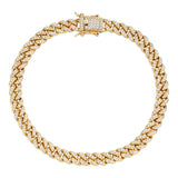 Daily Wear Moissanite Diamond Yellow Tone Men's Bracelet