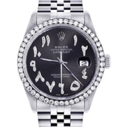 Black Arabic Dial Automatic Moissanite Watch