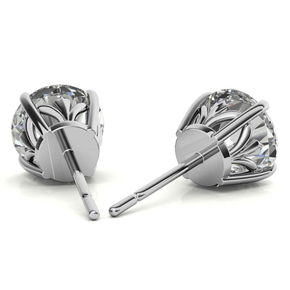 Everyday Glam Moissanite Round Stud Earrings