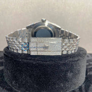 Roman Dial Full White Moissanite Wrist Watch