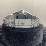 Roman Dial Full White Moissanite Wrist Watch