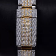 Elegant & Luxury Dual Tone Moissanite Men's Watch