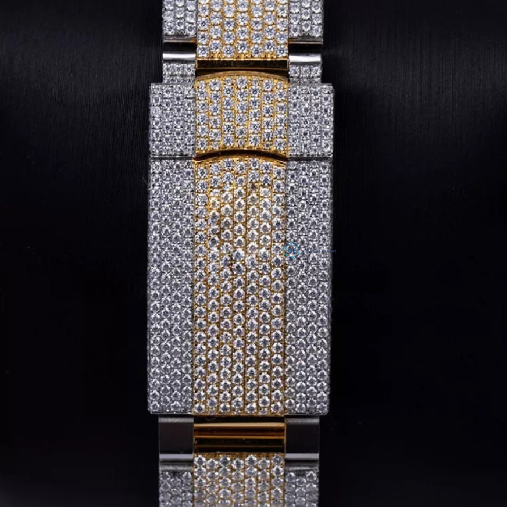 Elegant & Luxury Dual Tone Moissanite Men's Watch