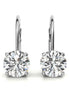 Classic Solitaire Round Cut Moissanite Hoop Earrings