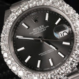 Datejust 41MM Stainless Steel Moissanite Hip Hop Watch