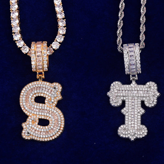 Ice Hip Hop Letter Customize Moissanite Pendant