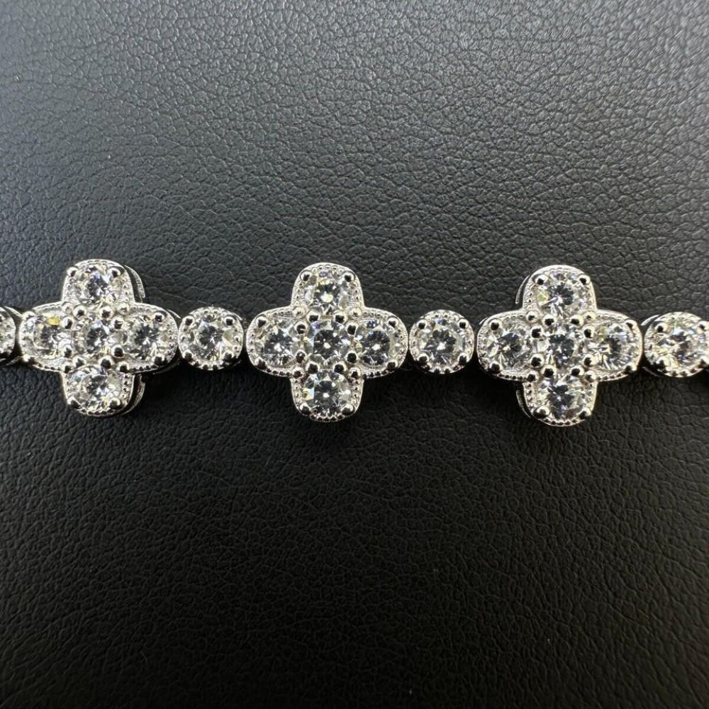 Moissanite Clover Tennis Bracelet For Men's / Women's