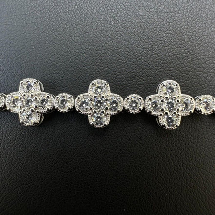 Moissanite Clover Tennis Bracelet For Men's / Women's