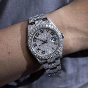 Colorless Moissanite Diamond Iced Out Wrist Watch