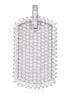 925 Sterling Silver Iced Out Dog Tag Pendant