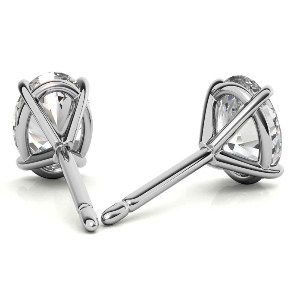 Oval Cut Moissanite Stud Earrings Gift For Her