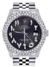 Moissanite Black Color Arabic Hip Hop Watch
