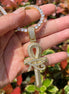 Iced Out Criss Cross Moissanite Diamond Necklace For Men's