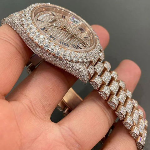 Day Date Automatic Moissanite Luxury Men's Watch