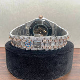 Arabic Dial With Collet Dual Tone Moissanite Luxury Watch