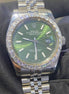 Green Color Dial Automatic Moissanite Diamond Hip Hop Watch