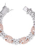 Dula Tone Moissanite Miami Cuban Link Bracelet