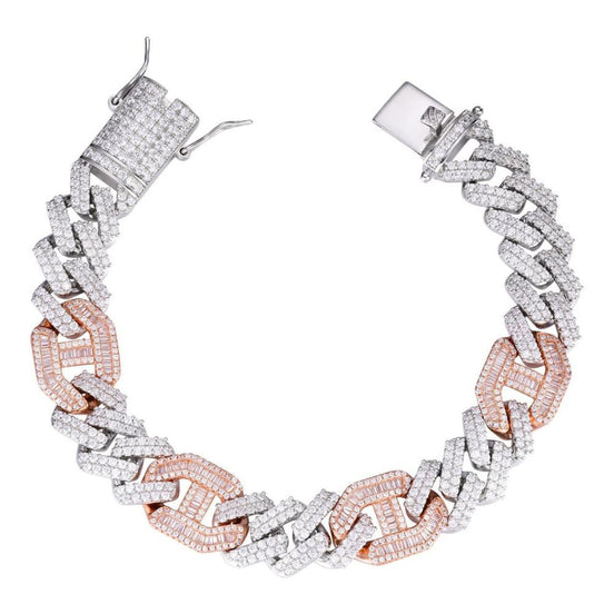 Dula Tone Moissanite Miami Cuban Link Bracelet