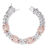 Dula Tone Moissanite Miami Cuban Link Bracelet
