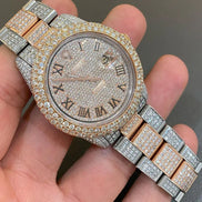 Automatic Stainless Steel Moissanite Iced Out Watch