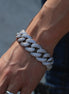 22MM Moissanite Diamond Cuabn Link Men's Bracelet