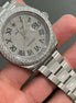 Moissanite Diamond Stainless Steel Wrist Watch For Men's