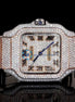 Moissanite Diamond Elegant Full Rose Roman Dial Luxury Watch