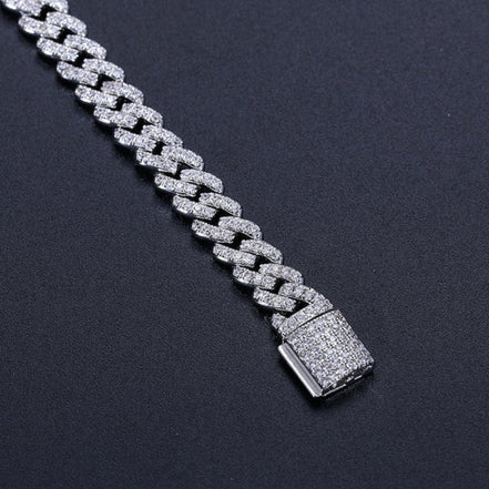 Moissanite Diamond Cuban Link Luxury Bracelet
