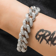 Iced Out Baguette Cuban Link Bracelet