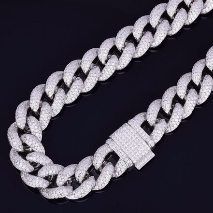 Iced Out Moissanite Diamond Miami Link Cuban Chian