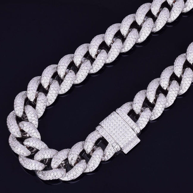 Iced Out Moissanite Diamond Miami Link Cuban Chian