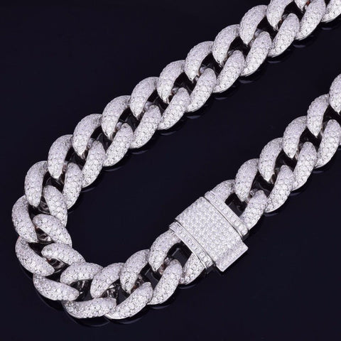 Iced Out Moissanite Diamond Miami Link Cuban Chian