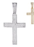 925 Sterling Silver Iced Out Cross Pendant