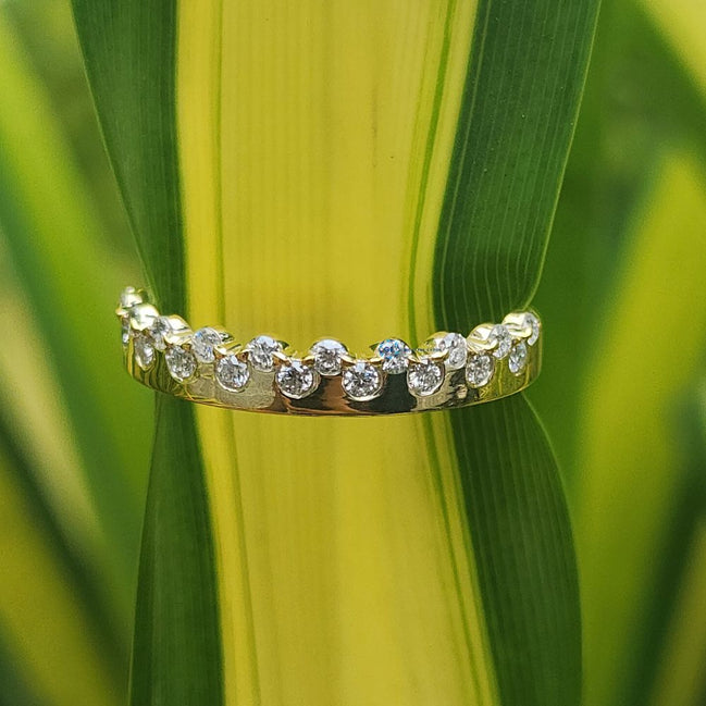 IGI Certified Round Cut Lab Grown Diamond Band For Women