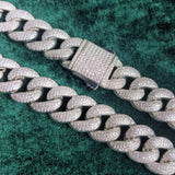 925 Sterling Silver Moissnaite Cuban Chain