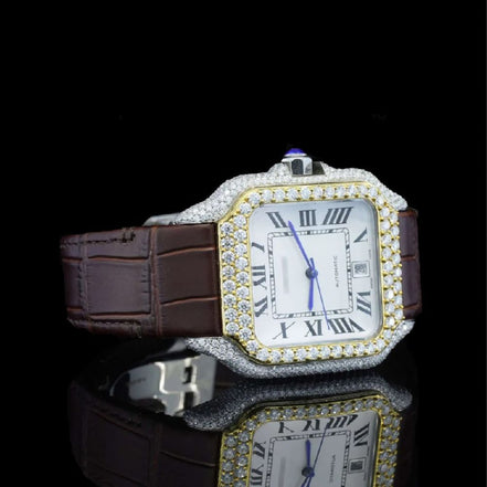 Brown Color Leather Belt Automatic Wrist Men's Watch