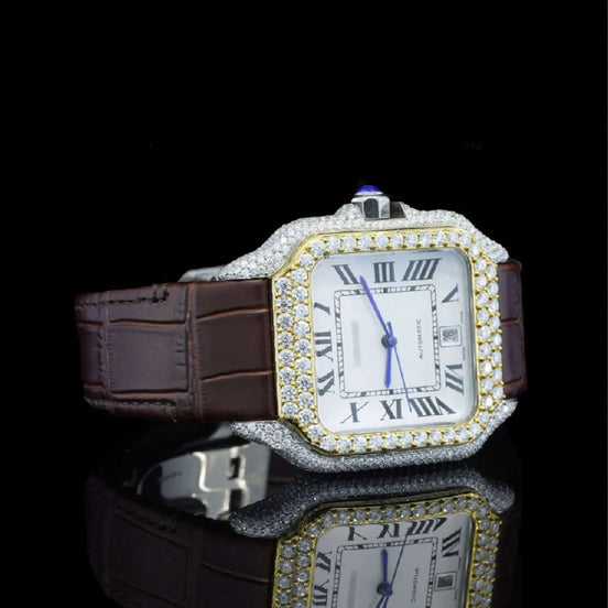 Brown Color Leather Belt Automatic Wrist Men's Watch